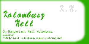 kolombusz nell business card